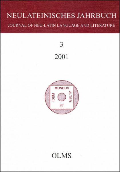 Neulateinisches Jahrbuch. Journal of the Neo-Latin Language and Literature