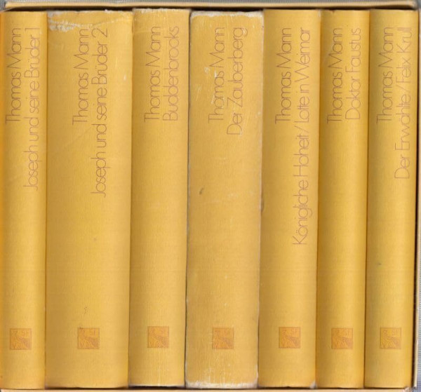 Die Romane: Buddenbrooks /Königliche Hoheit /Der Zauberberg /Joseph und seine Brüder 1 /Joseph und seine Brüder 2 /Doktor Faustus /Der Erwählte