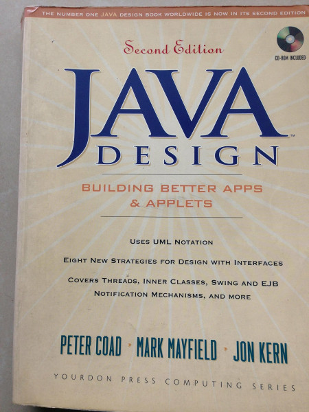 Java Design, w. CD-ROM: Building better APPS & Applets (Yourdon Press Computing Series)