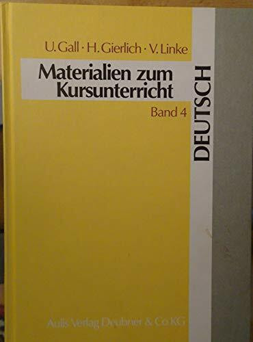 Materialien zum Kursunterricht Deutsch. Beispiele für Kursarbeiten in der Sekundarstufe II: Analysis mehrerer fiktionaler Texte und Erläuterungen