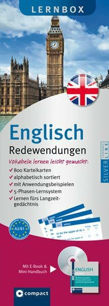Englisch Redewendungen Compact Lernbox: Vokabel-Karteikarten, Mini-CD & Mini-Wörterbuch English Idioms. Mit 5-Phasen-Lernsystem. Niveau A2 / B1: ... auf Mini-CD & Mini-Wörterbuch. Niveau A2/B1