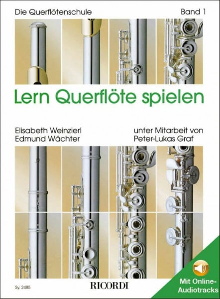 Lern Querflöte spielen - Band 1 | Flöte-Notenbuch für Anfänger | Strukturierter Flötenkurs mit Übungen, Tonleitern | Songbook und Begleitmusik für Schüler, Lehrer und Musikunterricht