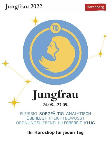 Sternzeichenkalender Jungfrau 2022