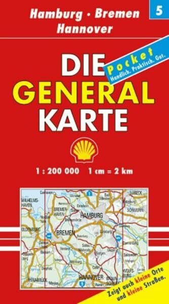 Die Generalkarte Deutschland Pocket. 1:200000: Die Generalkarten Deutschland Pocket, 20 Bl., Bl.5, Hamburg, Bremen, Hannover