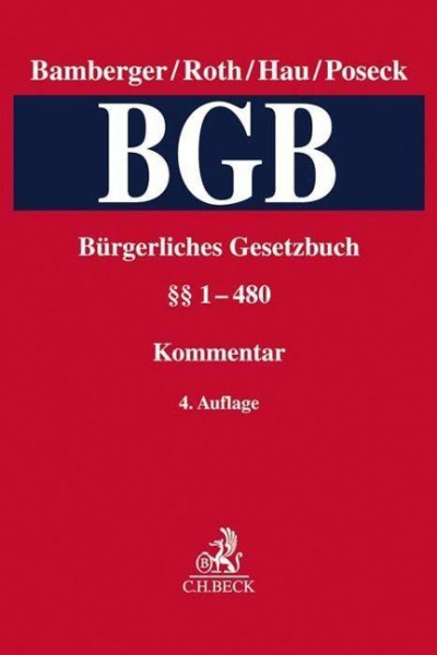 Kommentar zum Bürgerlichen Gesetzbuch Band 1: §§ 1 - 480