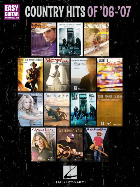 Country Hits of '06-'07: Easy Guitar With Notes & Tab