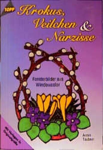 Krokus, Veilchen und Narzisse: Fensterbilder aus Windowcolor