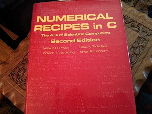Numerical recipes in C. The art of scientific computing