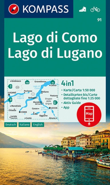 Lago di Como, Lago di Lugano 1:50 000