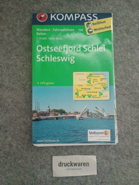 KOMPASS Wanderkarte Ostseefjord Schlei, Schleswig: Wanderkarte mit Radrouten und Reitwegen. GPS-genau. 1:35000 (KOMPASS-Wanderkarten, Band 708)