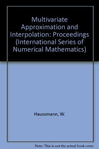 Multivariate Approximation and Interpolation (International Series of Numerical Mathematics)