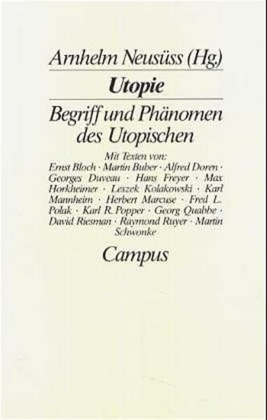 Utopie: Begriff und Phänomen des Utopischen