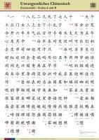 Unvergessliches Chinesisch, Stufen A und B. Zeichentafel