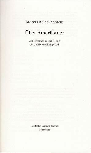 Über Amerikaner: Von Hemingway und Bellow bis Updike und Philip Roth