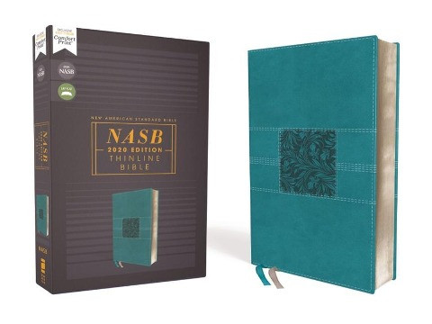 Nasb, Thinline Bible, Leathersoft, Teal, Red Letter Edition, 2020 Text, Comfort Print