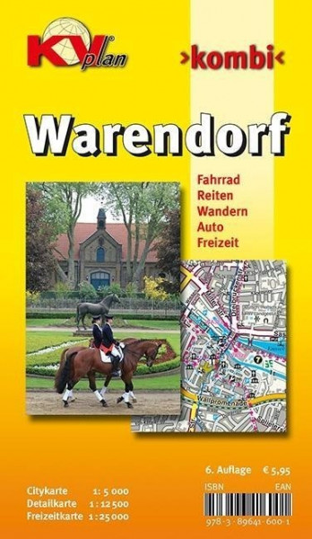Warendorf, KVplan, Radkarte/Reiterkarte/Wanderkarte/Stadtplan, 1:25.000 / 1:12.500 / 1:5.000