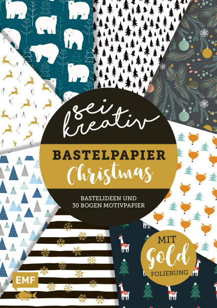 Sei kreativ! - Bastelpapier Christmas - Bastelideen und 30 Bogen Motivpapier in 2 Stärken (120 g/qm, 250 g/qm)