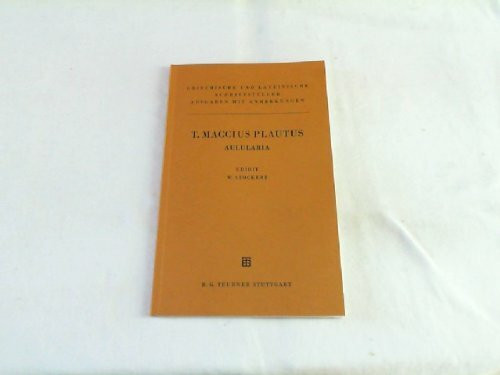 Plautus. Aulularia: Edition (einzeln)