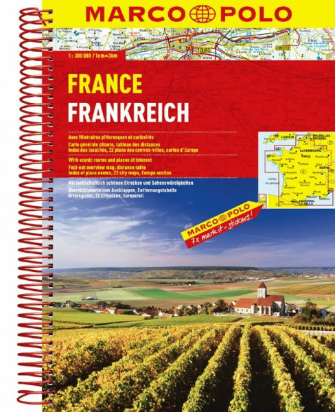 MARCO POLO Reiseatlas Frankreich 1:300.000