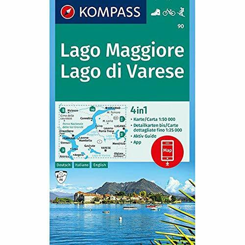 Lago Maggiore, Lago di Varese: Wander-, Bike- und Skitourenkarte. 1:50.000