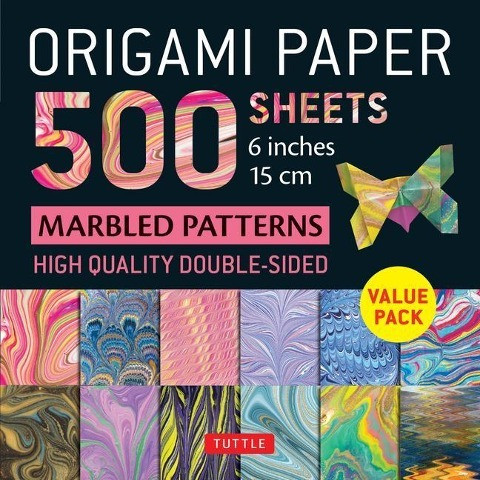 Origami Paper 500 Sheets Marbled Patterns 6 (15 CM): Tuttle Origami Paper: High-Quality Double-Sided Origami Sheets Printed with 12 Different Designs