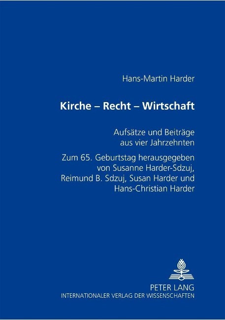 Kirche - Recht - Wirtschaft - Harder, Hans-Martin