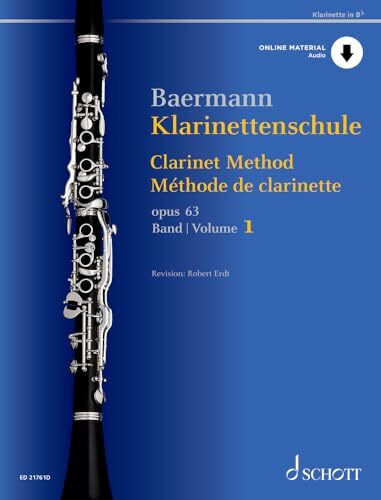 Klarinettenschule: Band 1: No. 1-33. op. 63. Klarinette in B. (Baermann - Klarinettenschule, Band 1: No. 1-33)