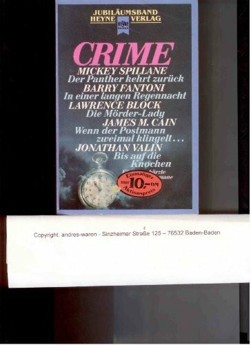 Crime. Fünf ungekürzte Romane: Der Panther kehrt zurück / In einer langen Regennacht / Die Mörder-Lady / Wenn der Postmann 2x klingelt / Bis auf die Knochen