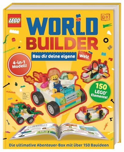 LEGO® World Builder: Die ultimative Abenteuer-Box mit über 150 Bauideen. Enthält 150 LEGO Steine für ein cooles 4-in-1-Modell, Minifigur und Buch