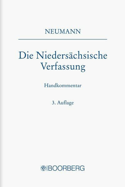 Die Niedersächsische Verfassung: Handkommentar