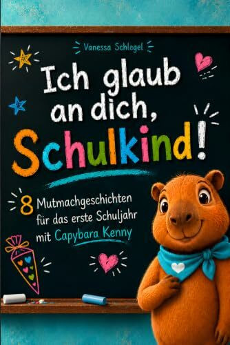 Ich glaub an dich, Schulkind!: 8 Mutmachgeschichten für das erste Schuljahr mit Capybara Kenny I Geschenk zur Einschulung für Mädchen und Jungen I ... Affirmationen und Malbilder zum Download