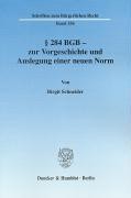 § 284 BGB - zur Vorgeschichte und Auslegung einer neuen Norm