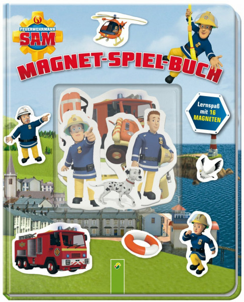 Feuerwehrmann Sam Magnet-Spiel-Buch: Lernspaß mit 16 Magneten