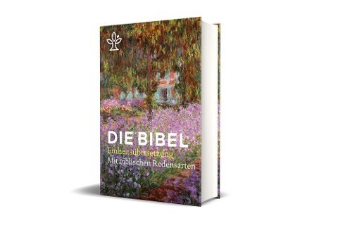 Die Bibel mit Umschlagmotiv Irisbeet und Redensarten