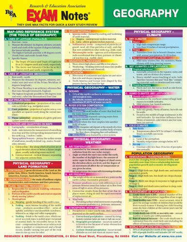 Geography Exam Notes (Exam Notes Reference Charts)