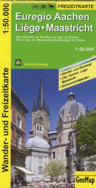 Euregio Aachen, Liege, Maastricht 1:50.000 Wander- und Freizeitkarte