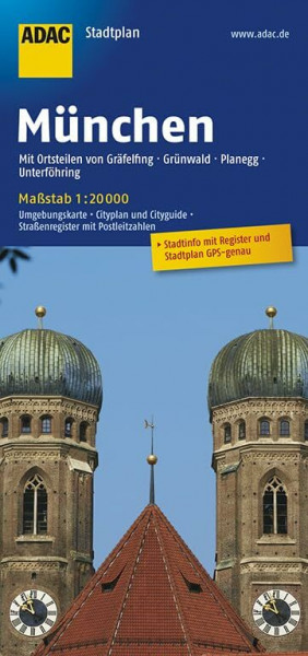 ADAC StadtPlan München mit Gräfelfing, Grünwald, Planegg, Unterföhring 1:20 000 (ADAC Stadtpläne)