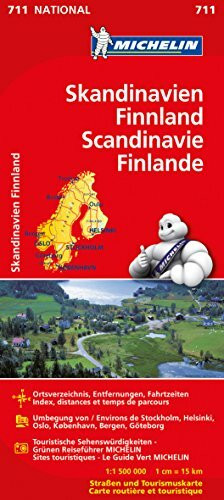 Michelin Skandinavien - Finnland: SStraßen- und Tourismuskarte (MICHELIN Nationalkarten, Band 711)