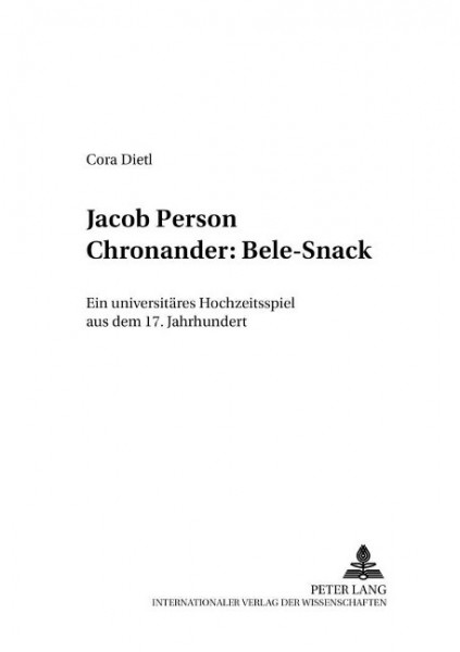 Jacob Person Chronander: Bele-Snack