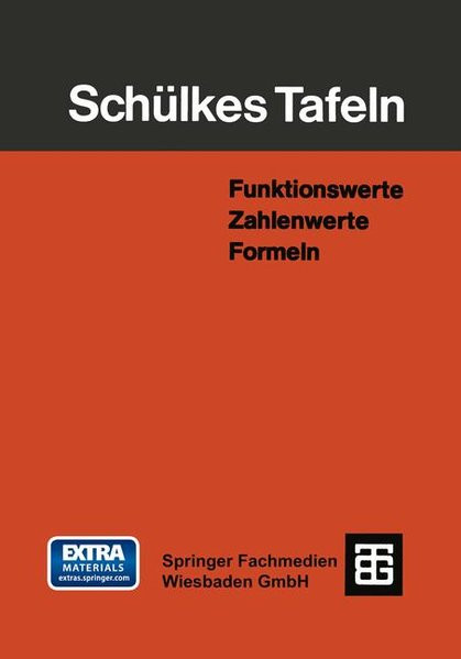 Schülkes Tafeln: Funktionswerte, Zahlenwerte, Formeln