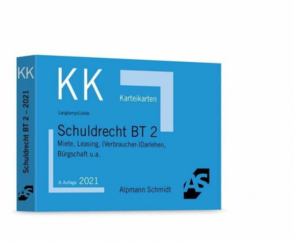 Karteikarten Schuldrecht BT 2: Miete und Leasing, (Verbraucher-)Darlehen und Bürgschaft u.a. (Karteikarten Zivilrecht)
