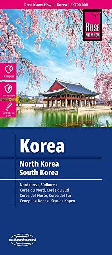 Reise Know-How Landkarte Korea, Nord und Süd (1:700.000): reiß- und wasserfest (world mapping ...