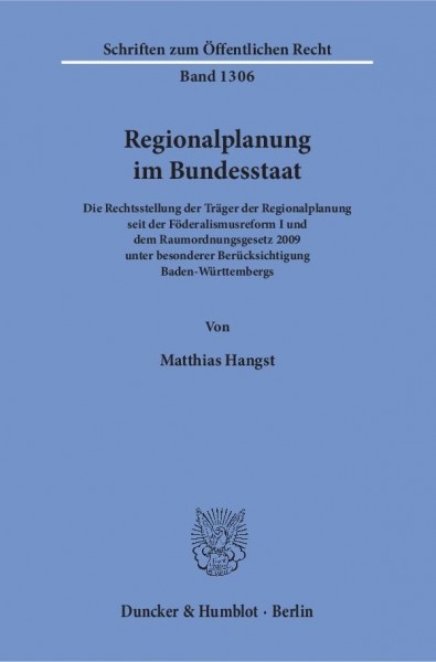 Regionalplanung im Bundesstaat