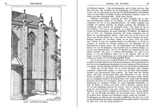 Bau- und Kunstdenkmäler der Stadt NAUMBURG 1903. Buch mit Karte