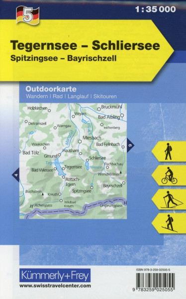 KuF Deutschland Outdoorkarte 05. Tegernsee - Schliersee 1 : 35 000