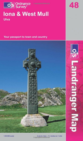 Iona and West Mull, Ulva (OS Landranger Map)