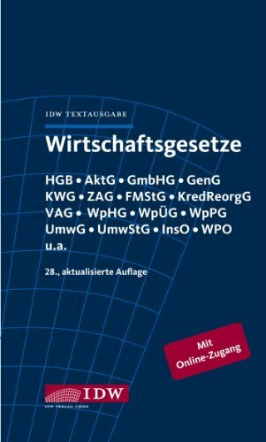 Wirtschaftsgesetze: IDW Textausgabe