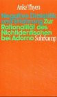 Negative Dialektik und Erfahrung: Zur Rationalität des Nichtidentischen bei Adorno