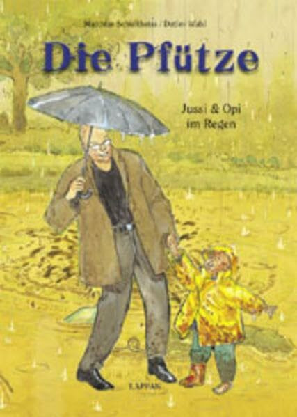 Die Pfütze: Jussi und Opi im Regen