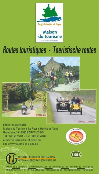 Ourthe & Aisne Touristische Wanderwege 1 : 50 000